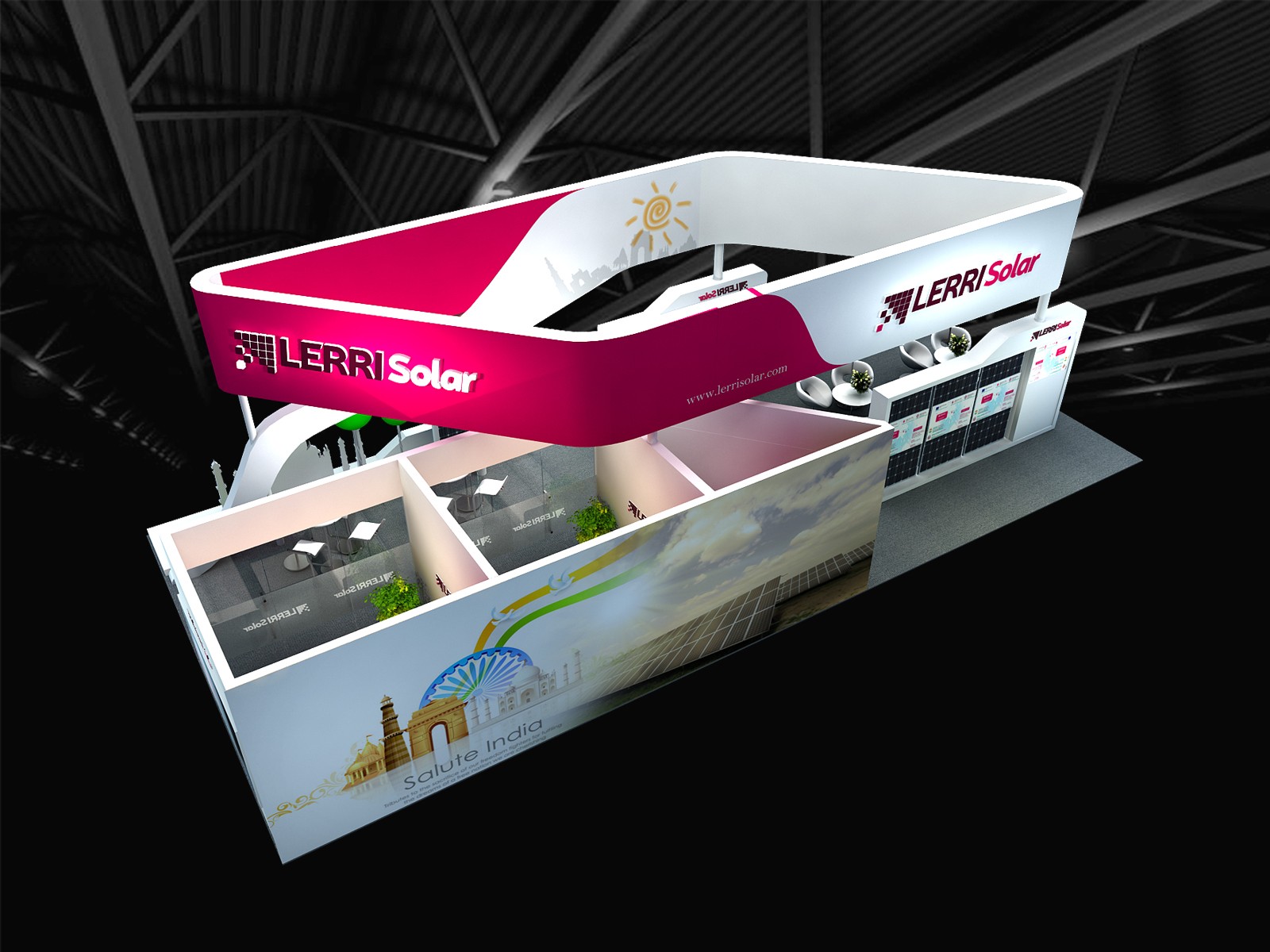 樂(lè)葉光伏科技展臺(tái)